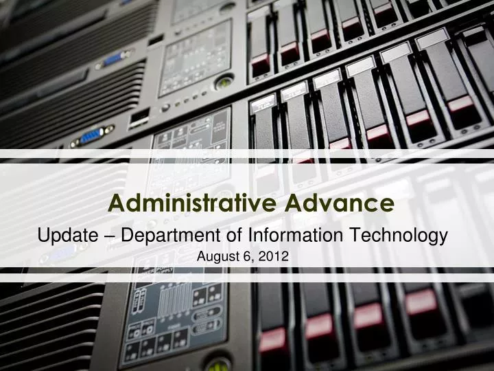 administrative advance