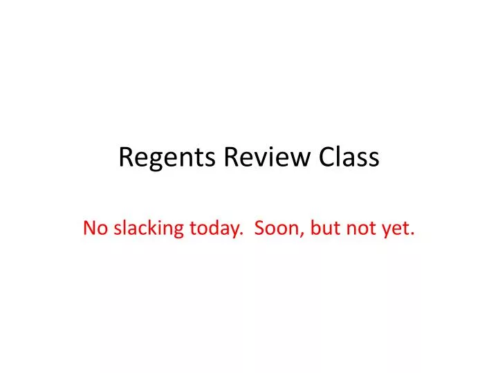 regents review class