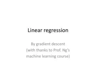 linear regression