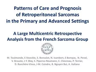 Retroperitoneal Sarcomas (RPS)