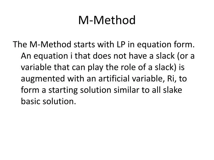 m method