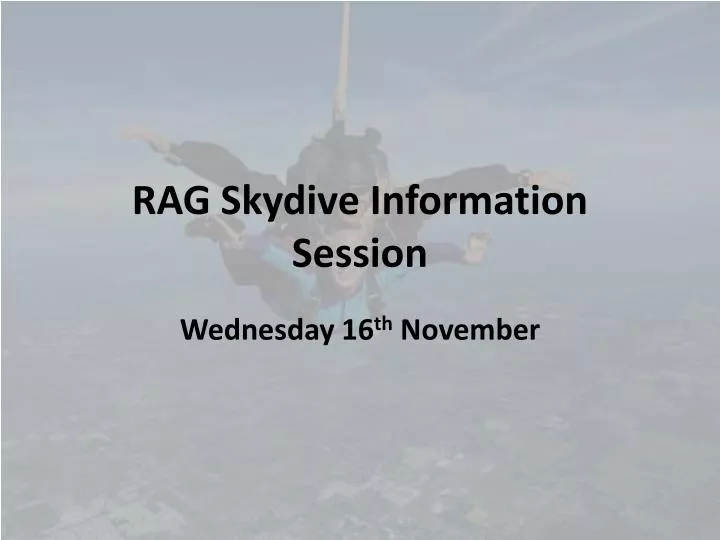 rag skydive information session