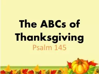 The ABCs of Thanksgiving