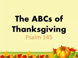 the abcs of thanksgiving