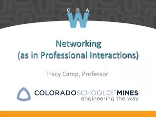 Networking (as in Professional Interactions)