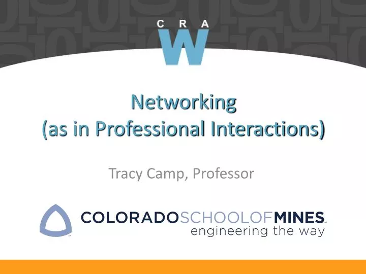 networking as in professional interactions