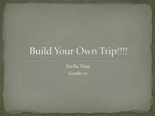 build your own trip