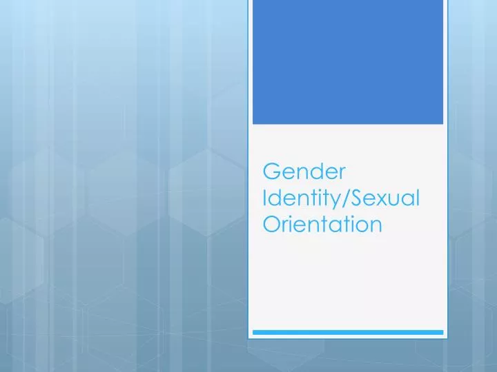gender identity sexual orientation