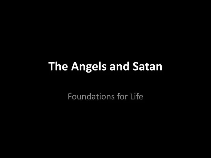 the angels and satan