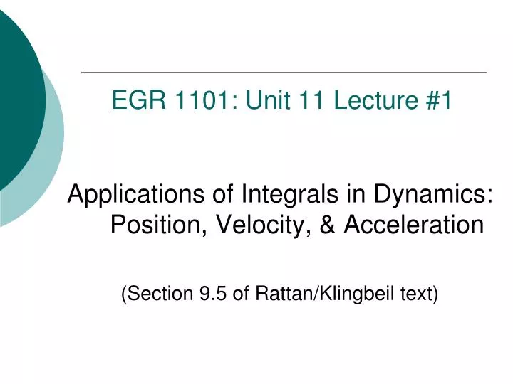 egr 1101 unit 11 lecture 1