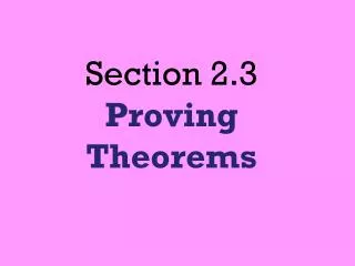 section 2 3 proving theorems