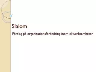 slalom