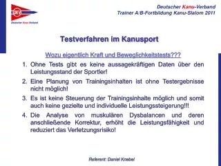 testverfahren im kanusport