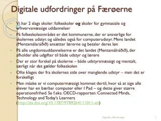 digitale udfordringer p f r erne