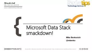 Microsoft Data Stack smackdown !