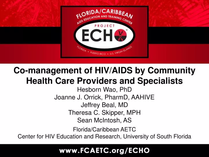 co management of hiv aids by c ommunity health care providers and specialists