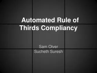 Automated Rule of Thirds Compliancy