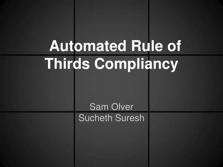 automated rule of thirds compliancy