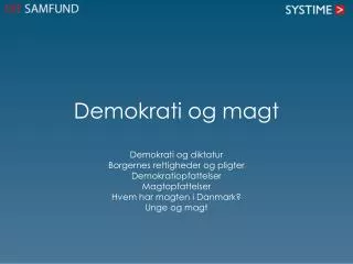 demokrati og magt