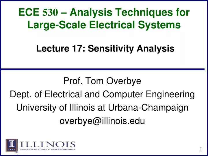 ece 530 analysis techniques for large scale electrical systems