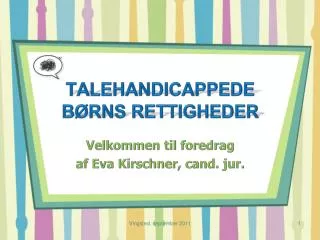 talehandicappede b rns rettigheder