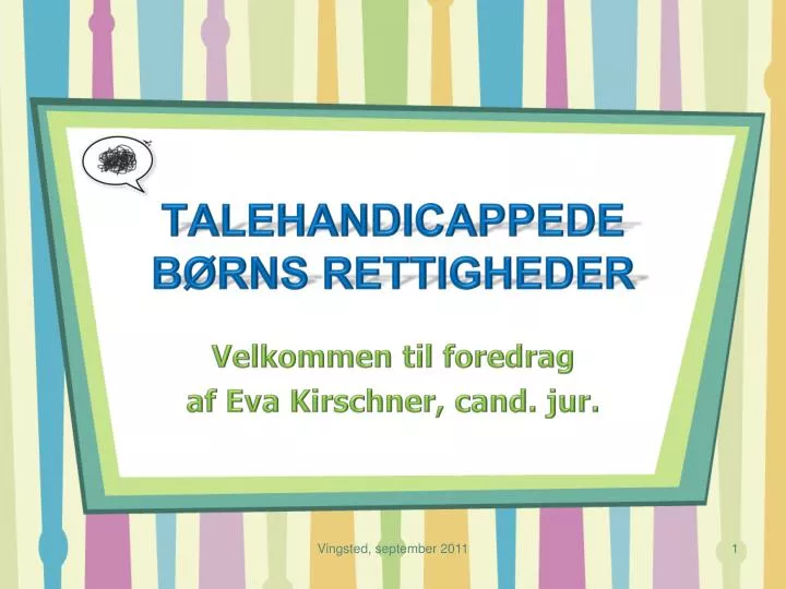 talehandicappede b rns rettigheder