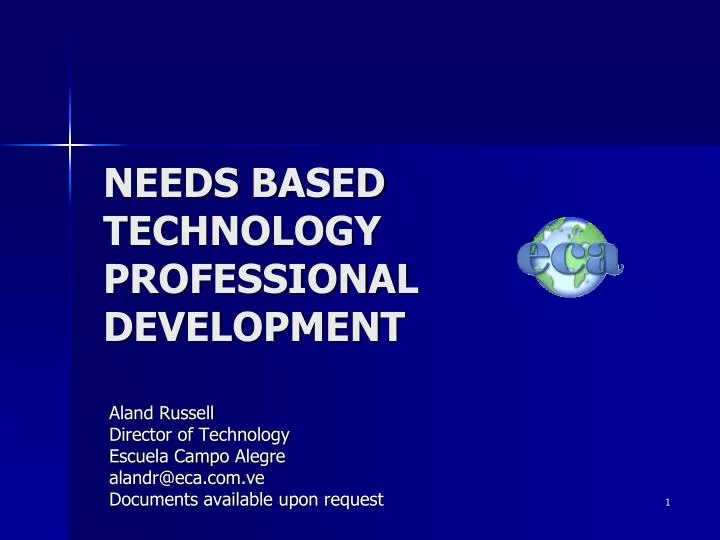 needs based technology professional development