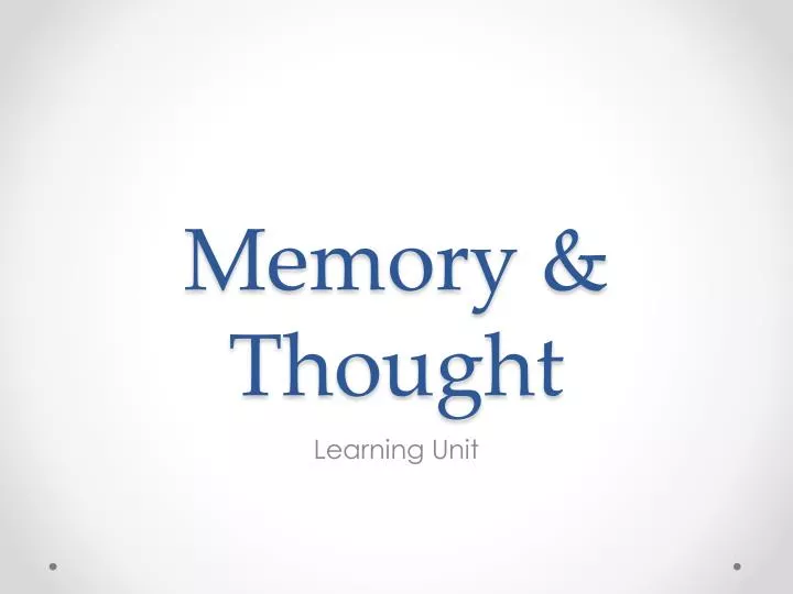 memory thought