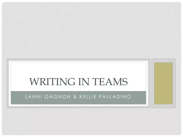 writing in teams
