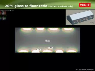 20 % glass to floor ratio (vertical windows only)