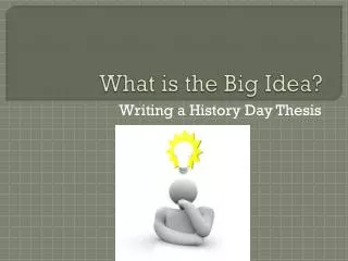 what is the big idea