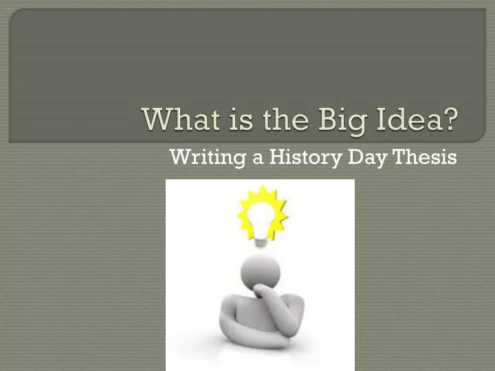 what is the big idea