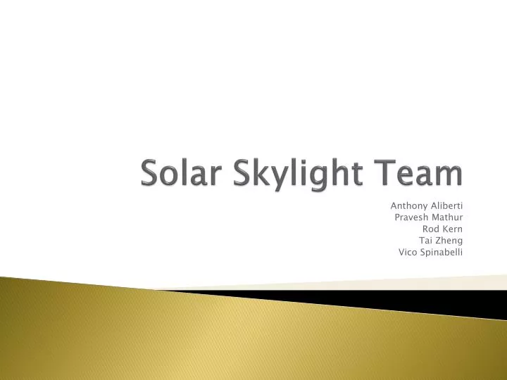 solar skylight team