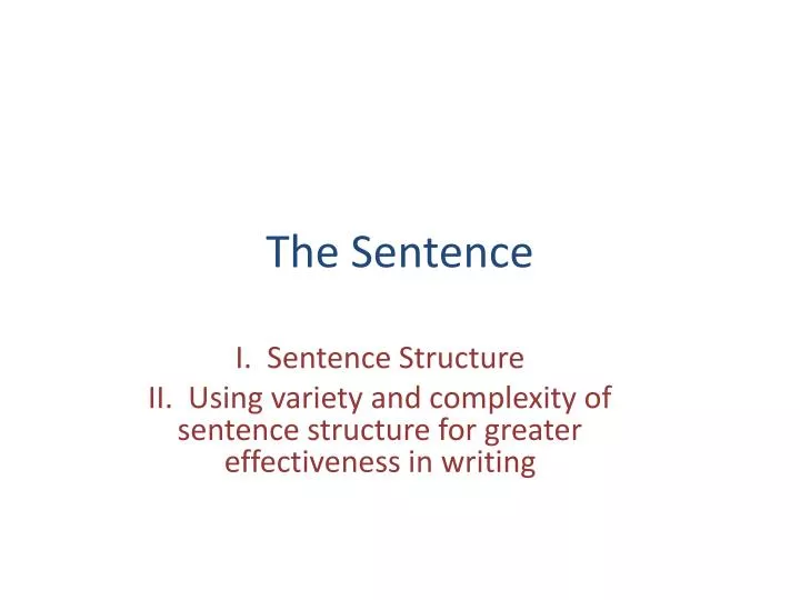 the sentence