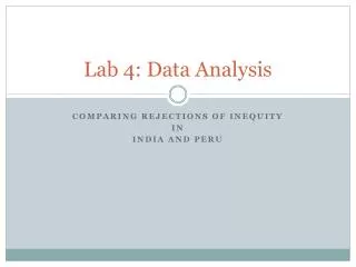 Lab 4: Data Analysis