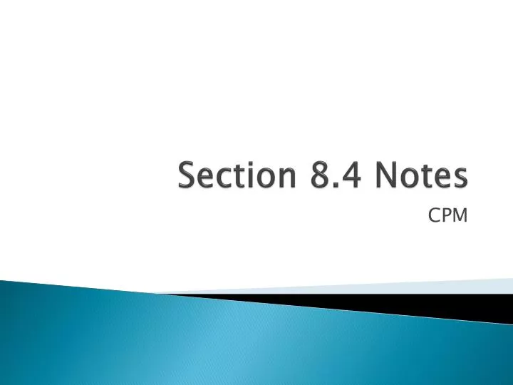 section 8 4 notes