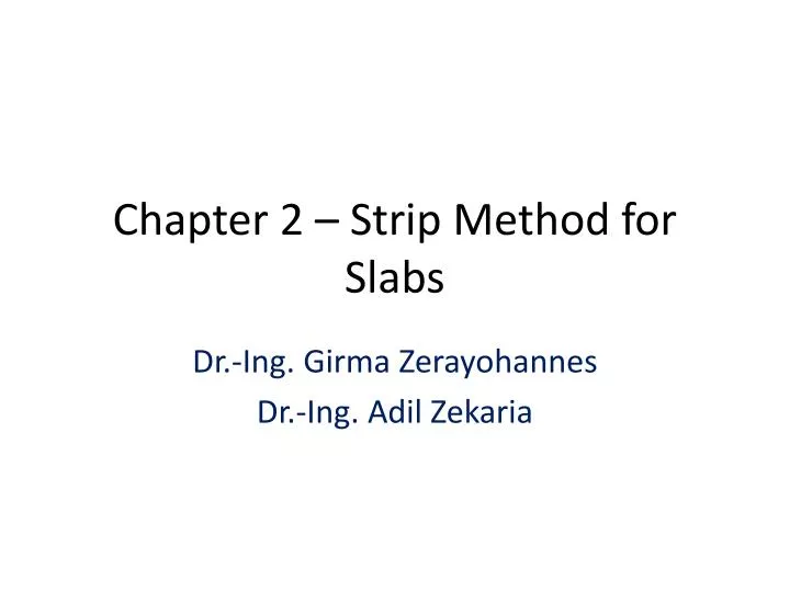 chapter 2 strip method for slabs