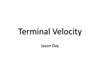 terminal velocity