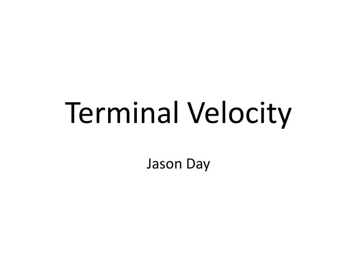 terminal velocity