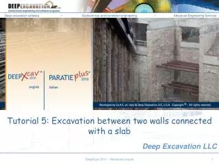 Tutorial 5: Excavation between two walls connected with a slab