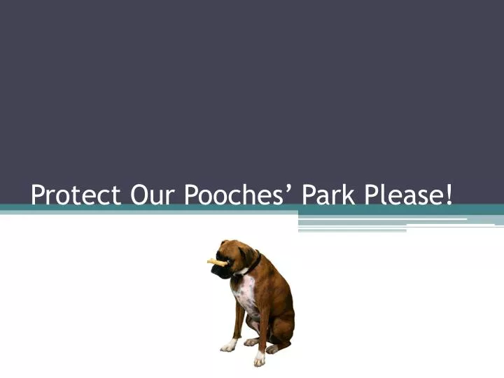 protect our pooches park please