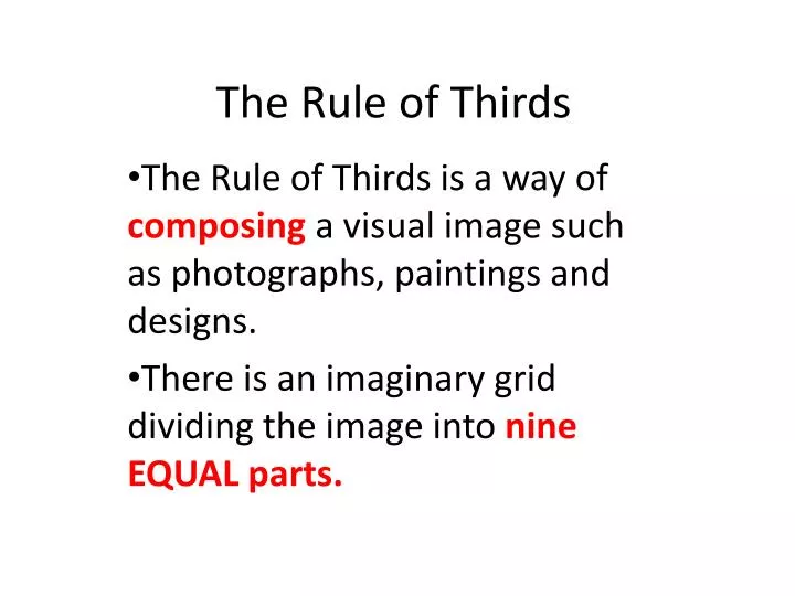 the rule of thirds