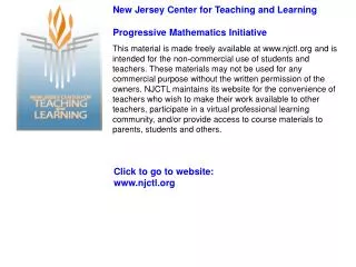 Click to go to website: njctl