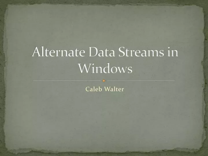 alternate data streams in windows