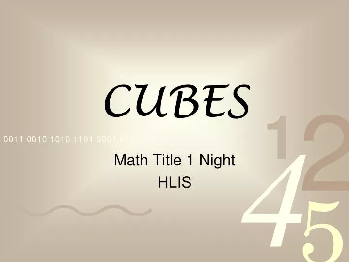 cubes