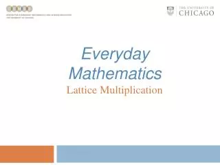 Everyday Mathematics Lattice Multiplication