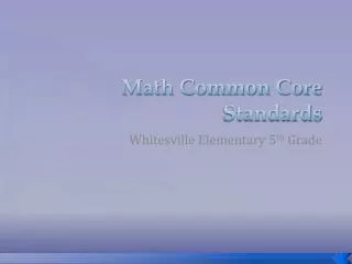 Math Common Core Standards