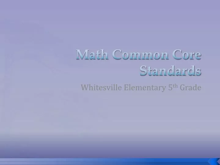 math common core standards