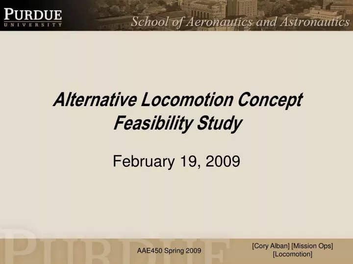 alternative locomotion concept feasibility study