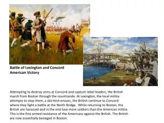 Battle of Lexington and Concord American Victory